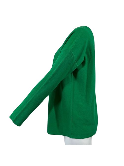 WOMEN'S GREEN BOAT NECK SWEATER ESSENTIEL STUDIO | LMD033VERDE